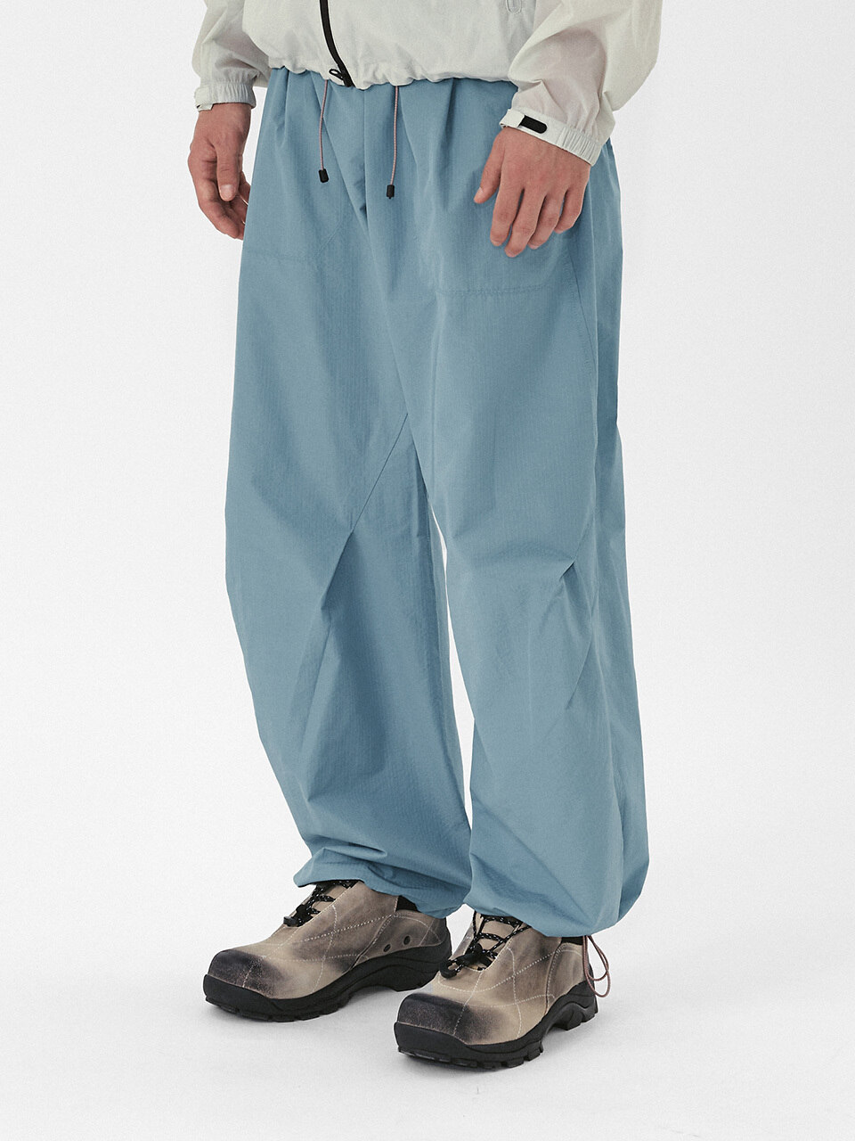 Брюки UNISEX широкие на завязках_SKY BLUE