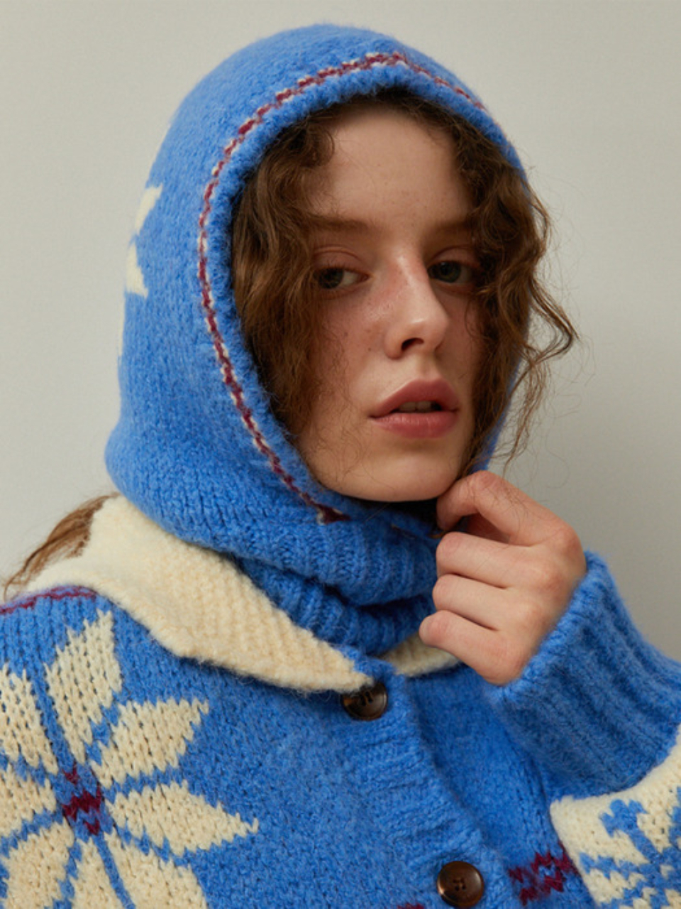 韓国人気☆GREENBUTTER☆ FLAKE ALPACA BALACLAVA 한섬 EQL
