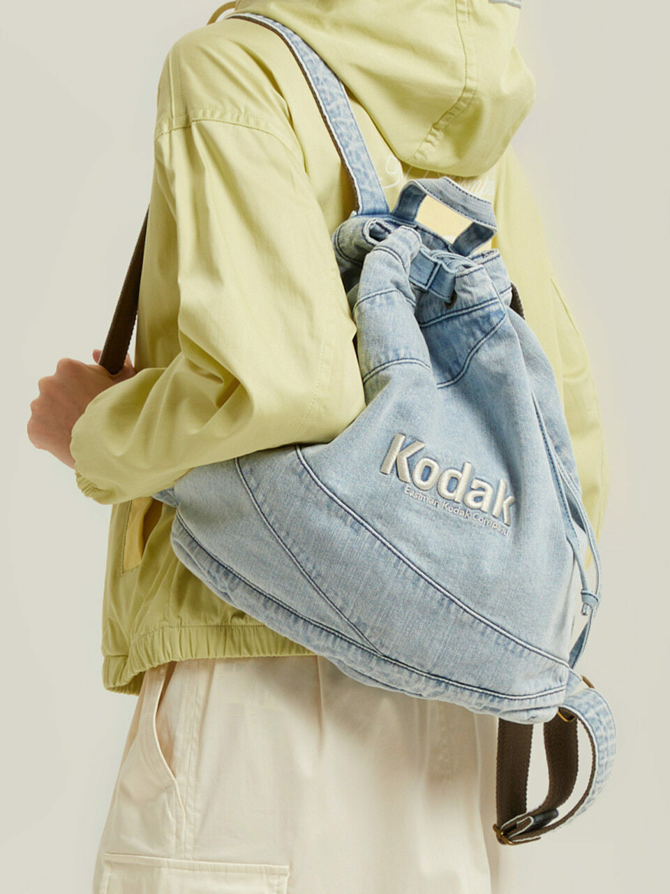 Джинсовый рюкзак на завязках 10L Blue