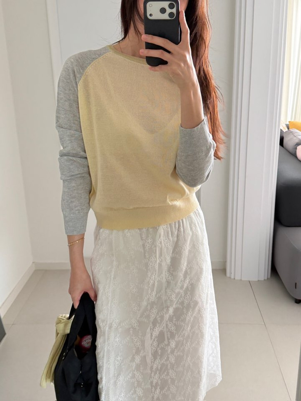 HERRIT RAGLAN KNIT_YELLOW