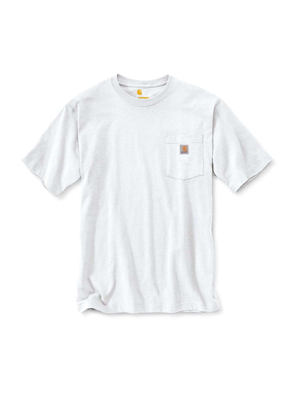 Белая футболка Carhartt с карманом / K87-WHT