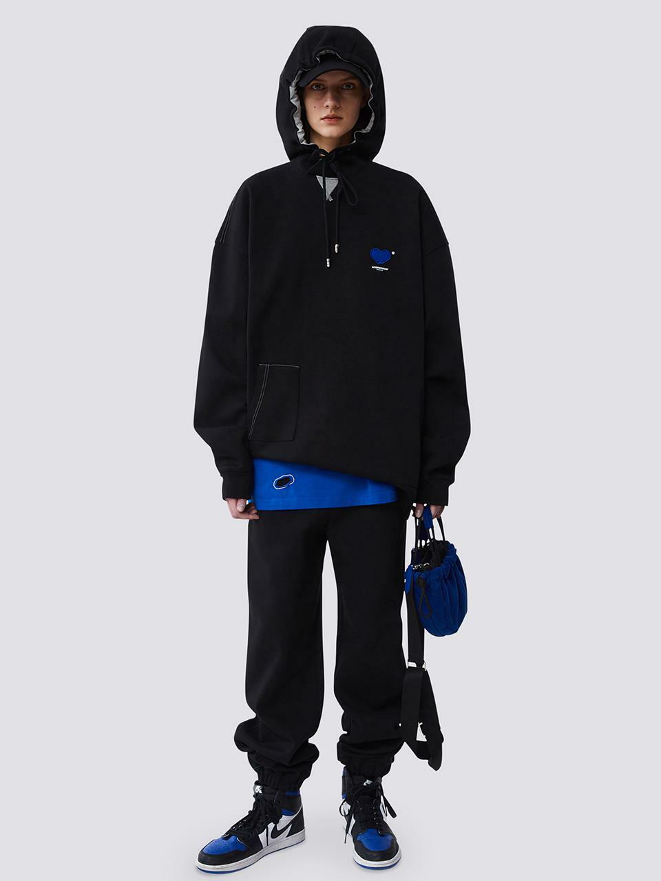 ★ADERERROR★ Twin heart hoodie Noir Ader Error - Twin Heart Hoodie | HBX - HYPEBEAST 為您搜羅