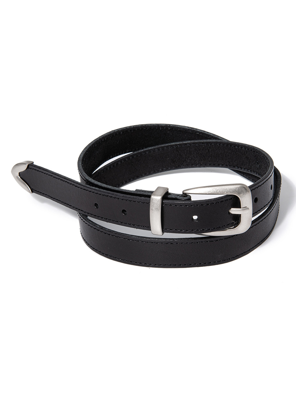(M) western edge cowhide leather ремень (T025 black)