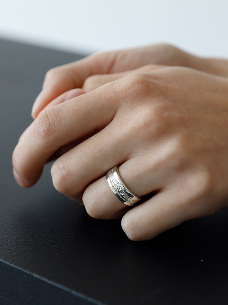 Кольцо TEXTURE RING 010 с морским узором