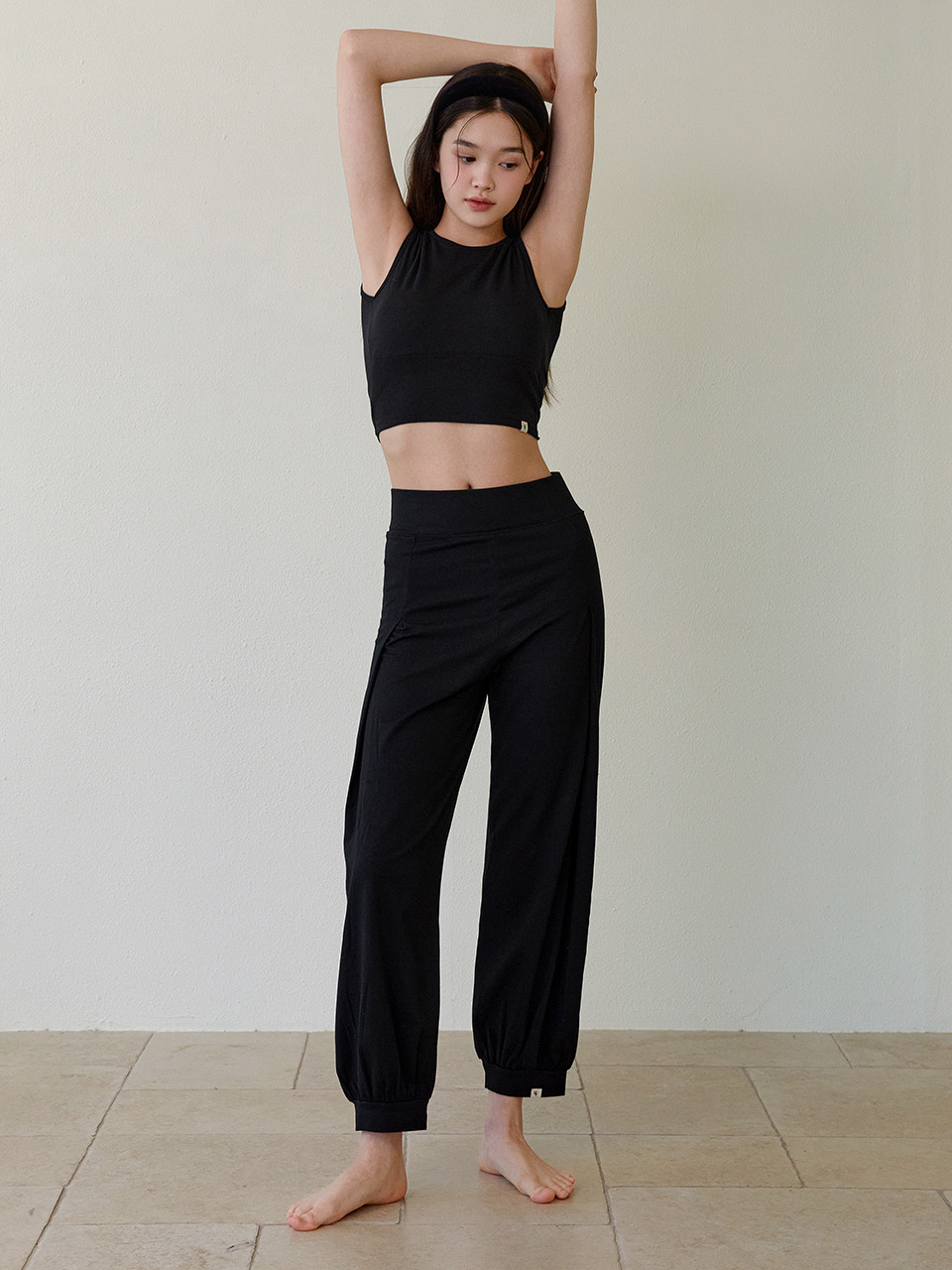 Брюки для йоги с защипами (Black)