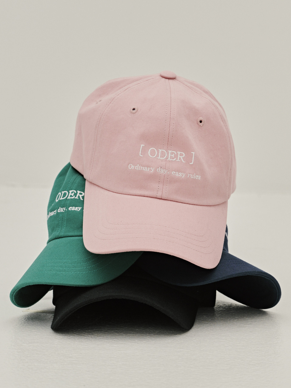 lettering embroidered ball cap-4colors
