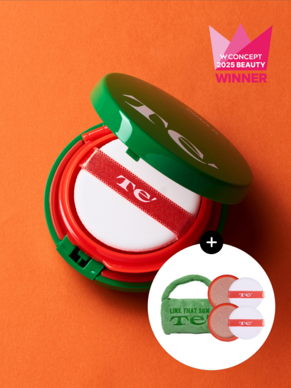 Terimi пауч в подарок — Full Green 35 Tone Up Sun Cushion набор (основа + 2 рефилла)