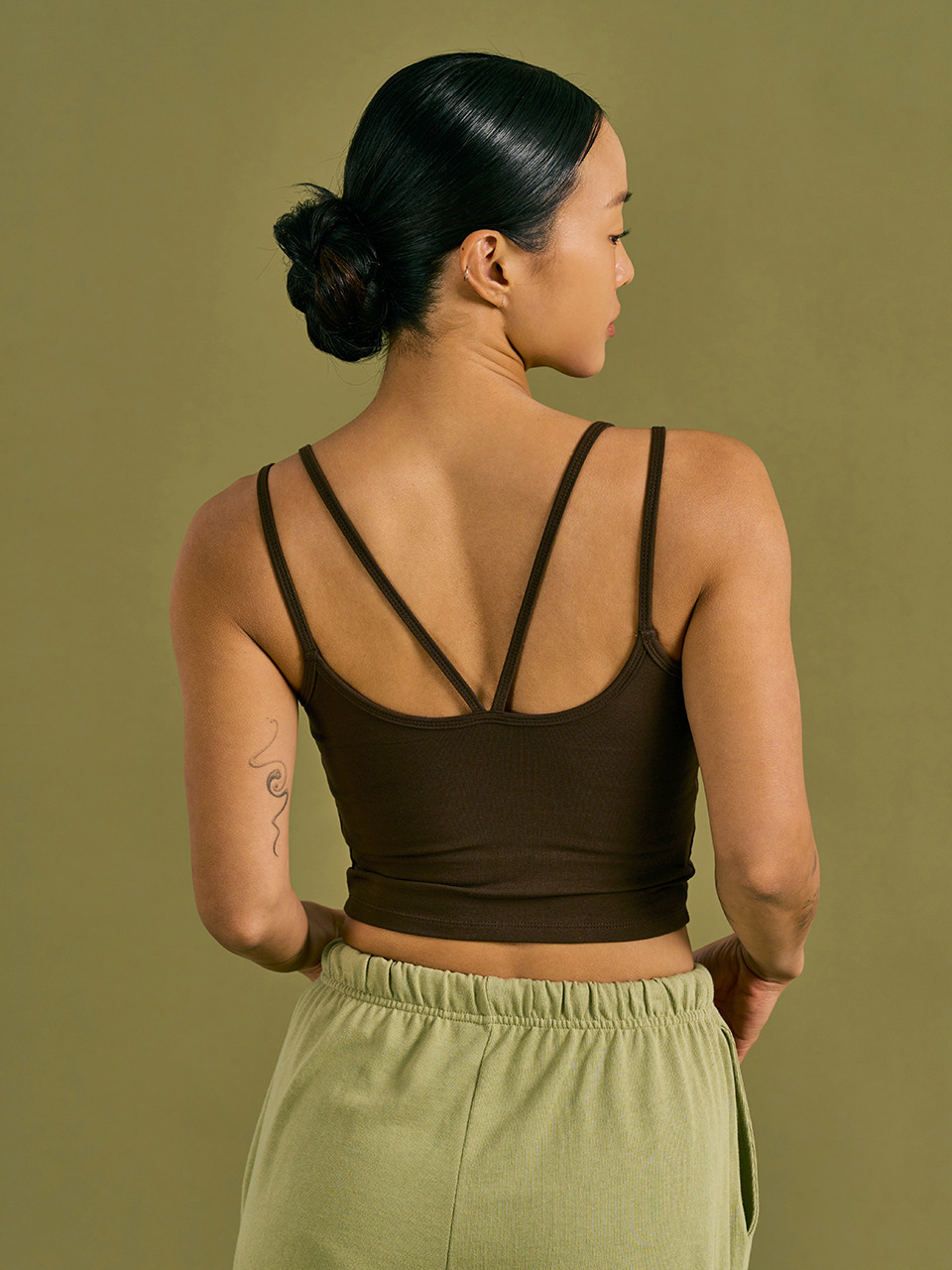 Velina Strap Bra Top (Brown)