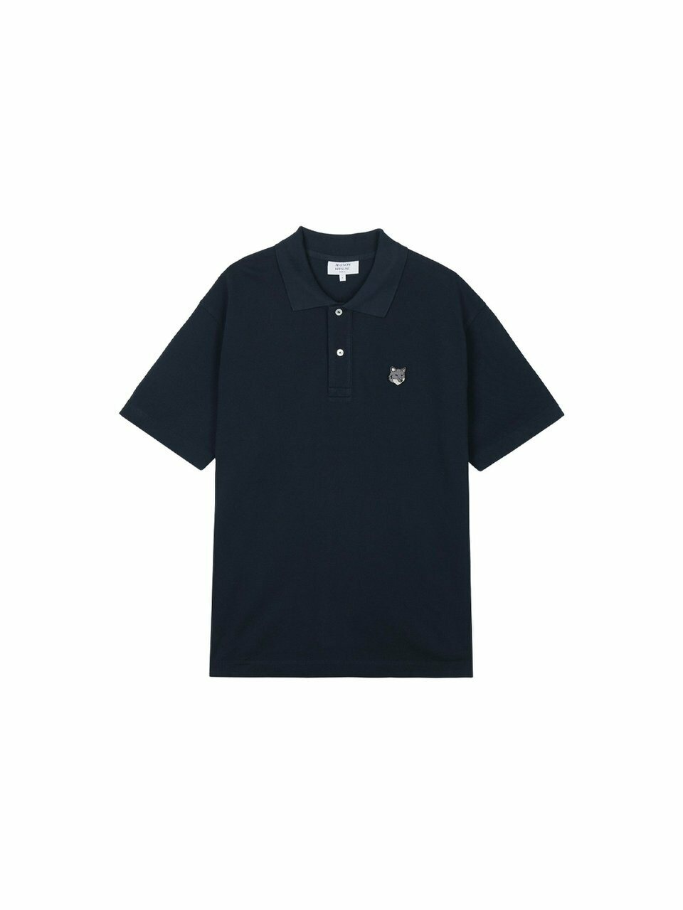 Maison Kitsune мужское поло Fox Head Comfort Classic Navy PM00210KP0001-0413