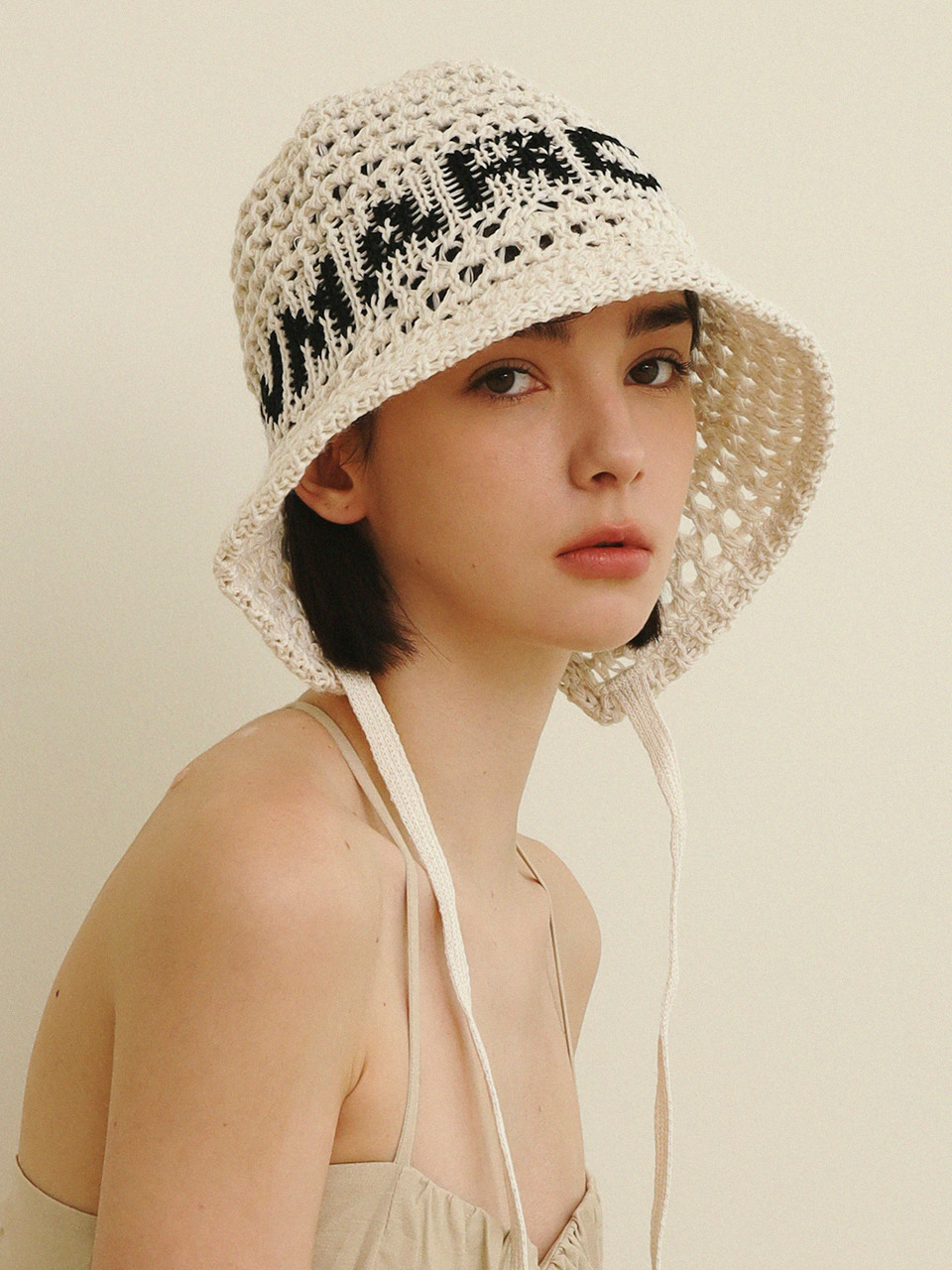 логотип knitting strap bucket hat_5color