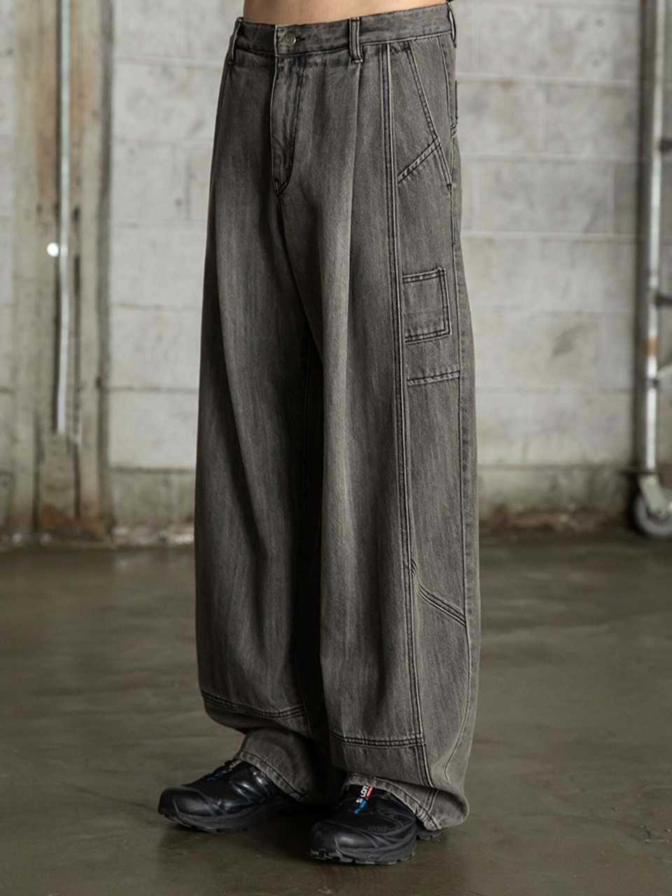 VIAVANDA OVERLAP TUCK DENIM PANTS デニム Graphpaper Selvage Denim