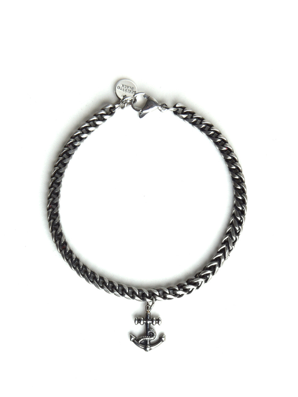 BAT302 [surgical steel chain]Vintage anchor point matte chain Браслет