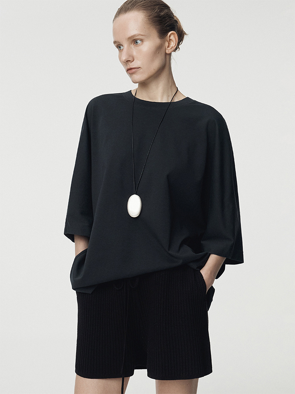 Dolman Sleeve Oversized T Shirts_Navy