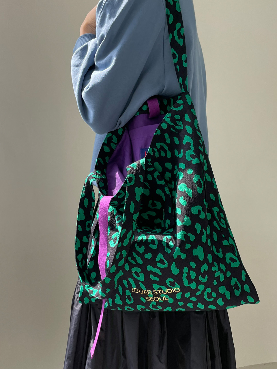 Leopard green bag