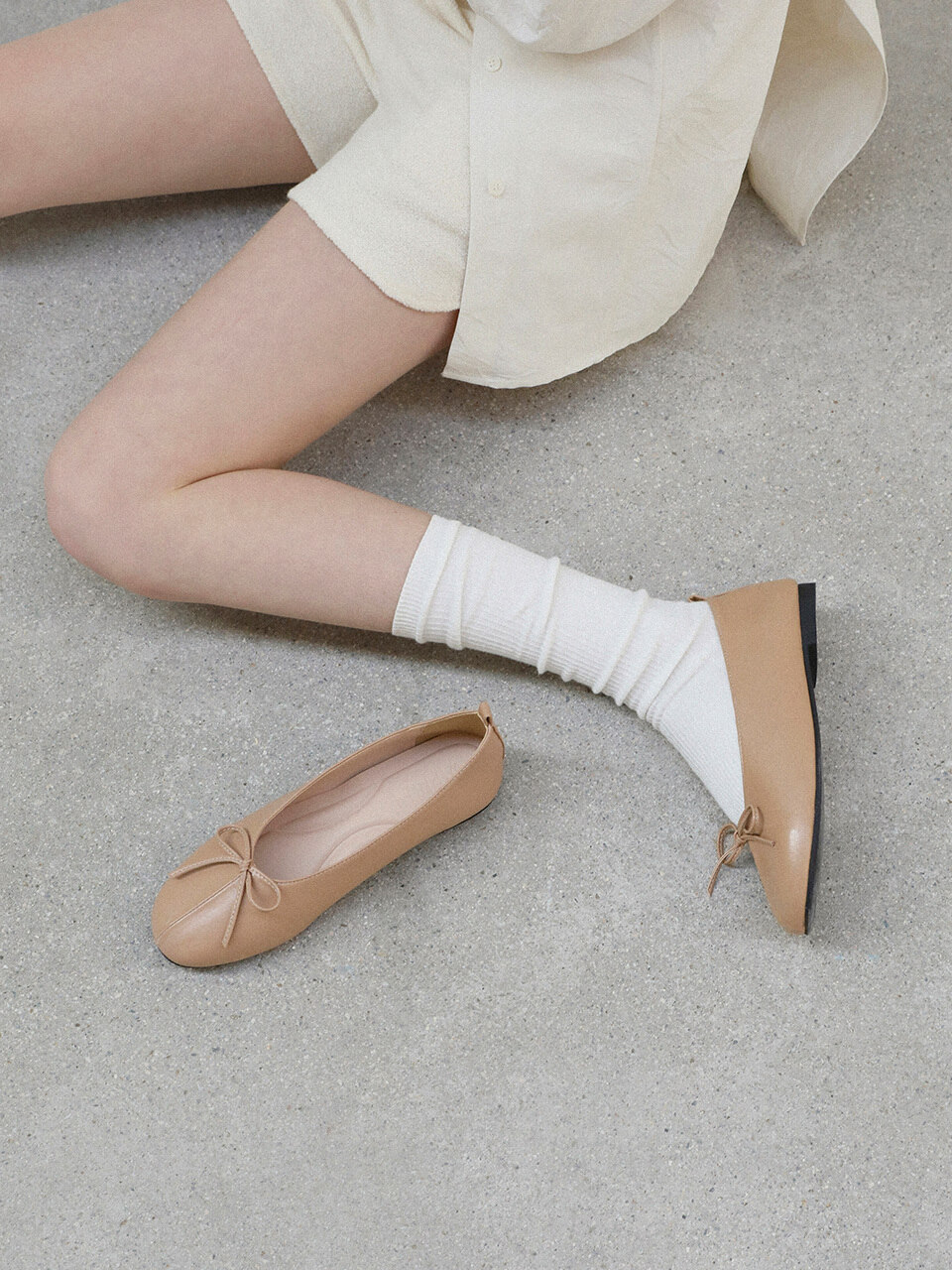 Margaret балетки с лентой (1cm)