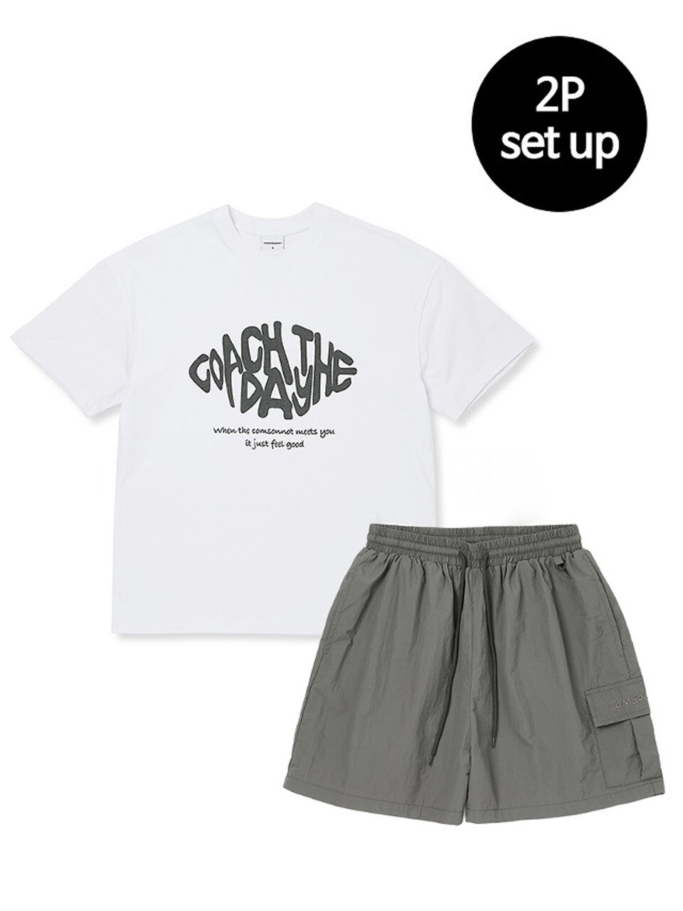 Unbal Cargo Half Set-Up(Charcoal) CSOs-013 [Unisex]