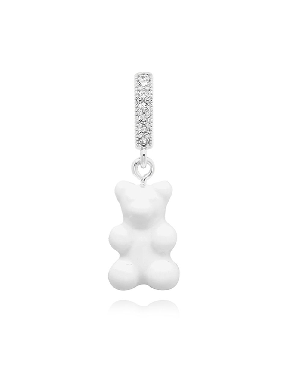 Серебряный кулон-шарм NOSTALGIA BEAR-POWDER-PAVE CONNECTOR SILVER