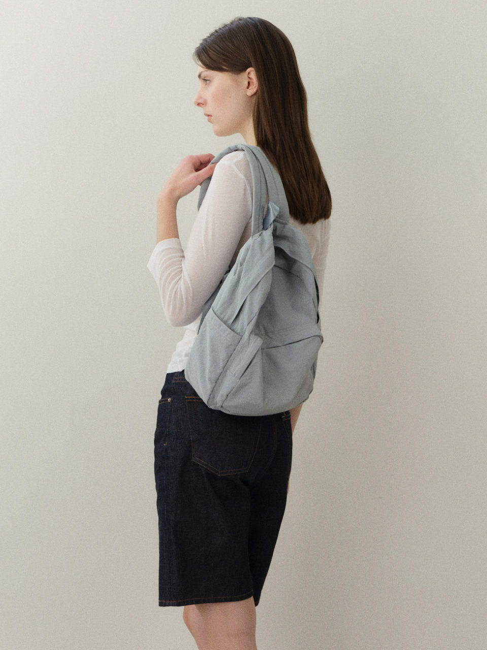 ★ROH SEOUL★ Mini Root backpack Nylon Misty blue RLL23FC4SM ROH SEOUL STORE - Root backpack Nylon Misty blue - ROH SEOUL