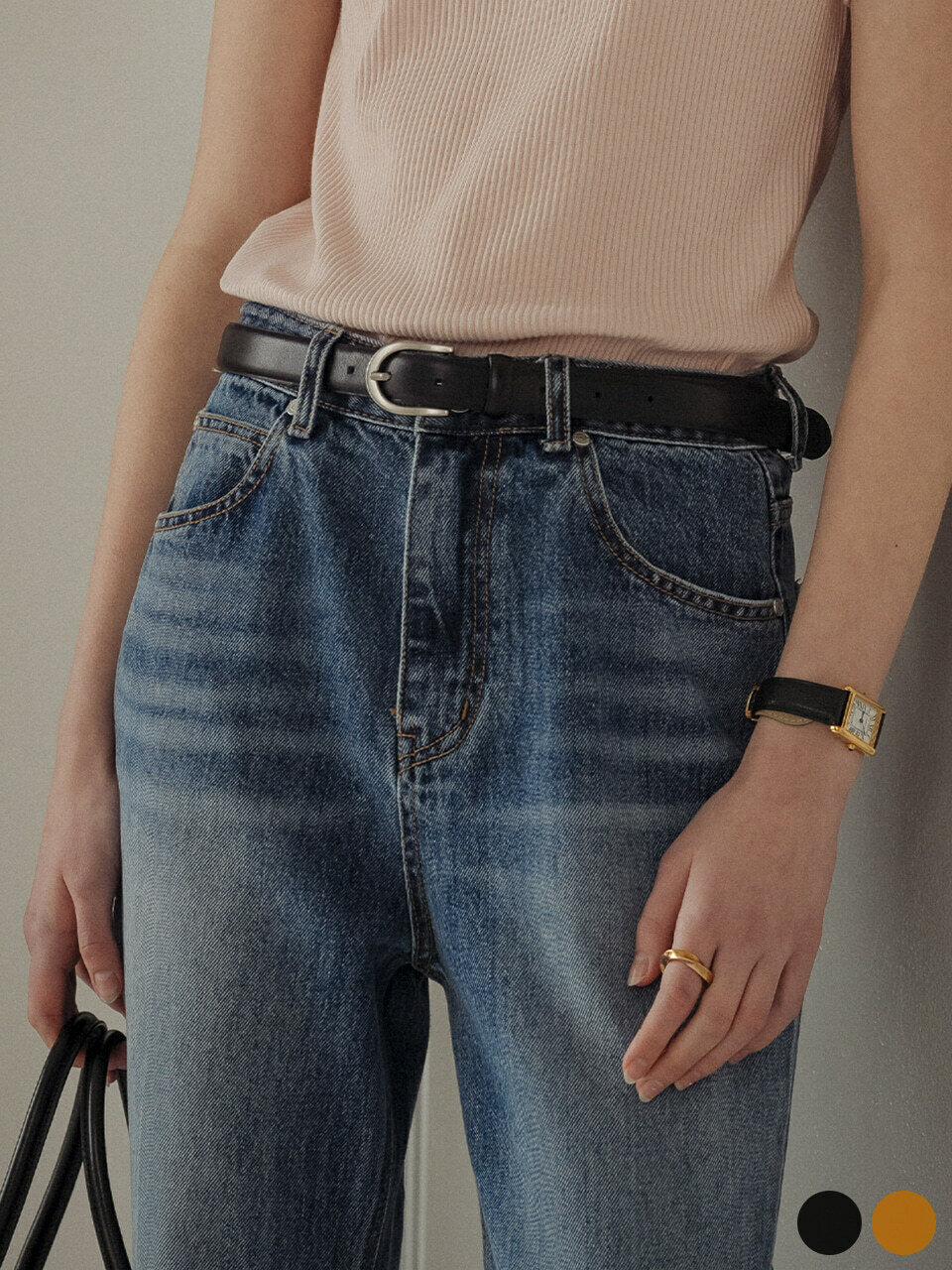 Italian leather Классическая plain Ремень[3color]