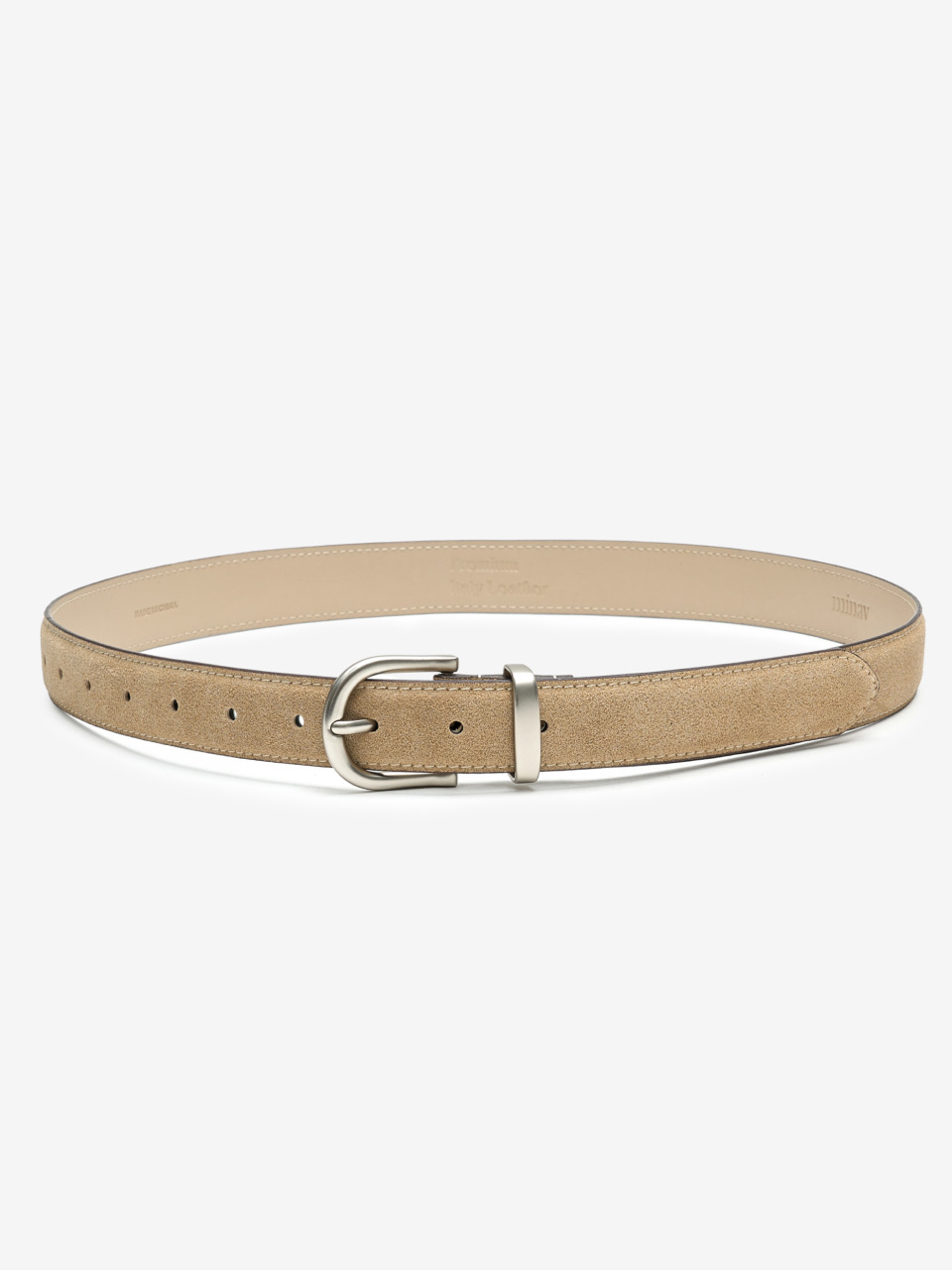 Минималистичный замшевый ремень [Beige]