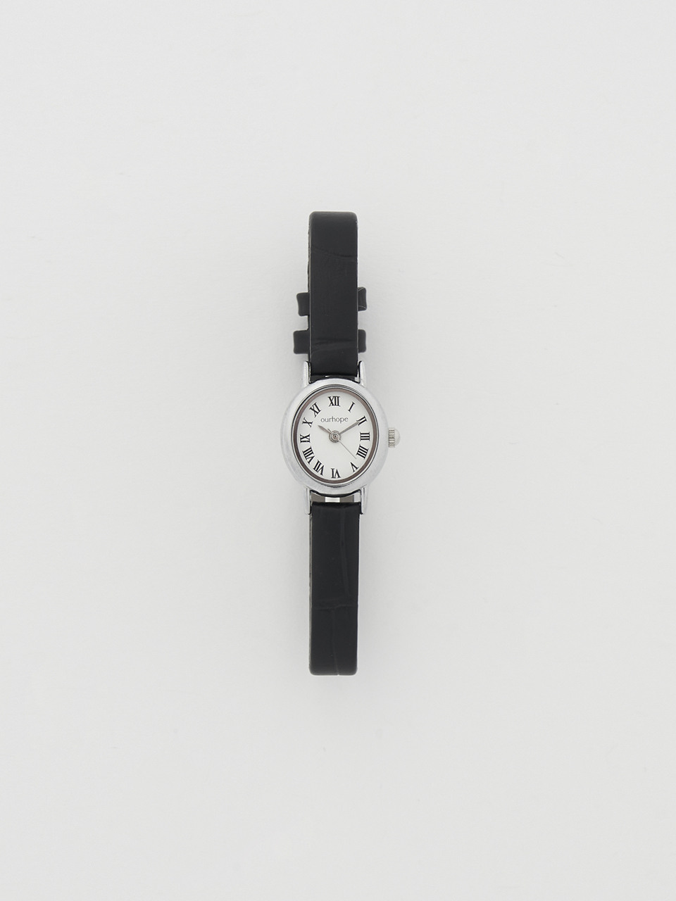 Ellipse Classic Leather Watch — Black