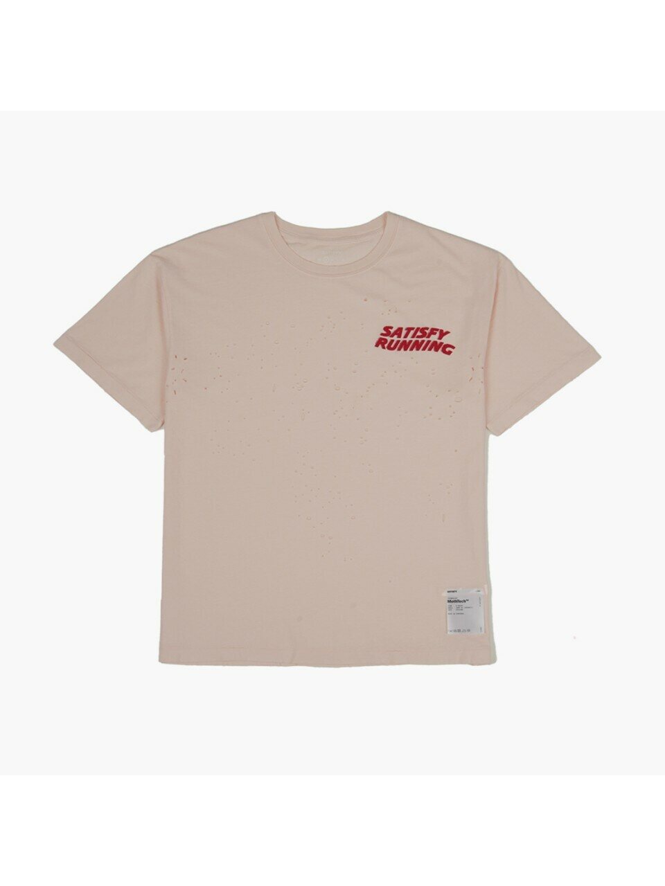 Футболка SATISFY MothTech Wave Logo (Sun Bleached Rosewater) 11006-21E08