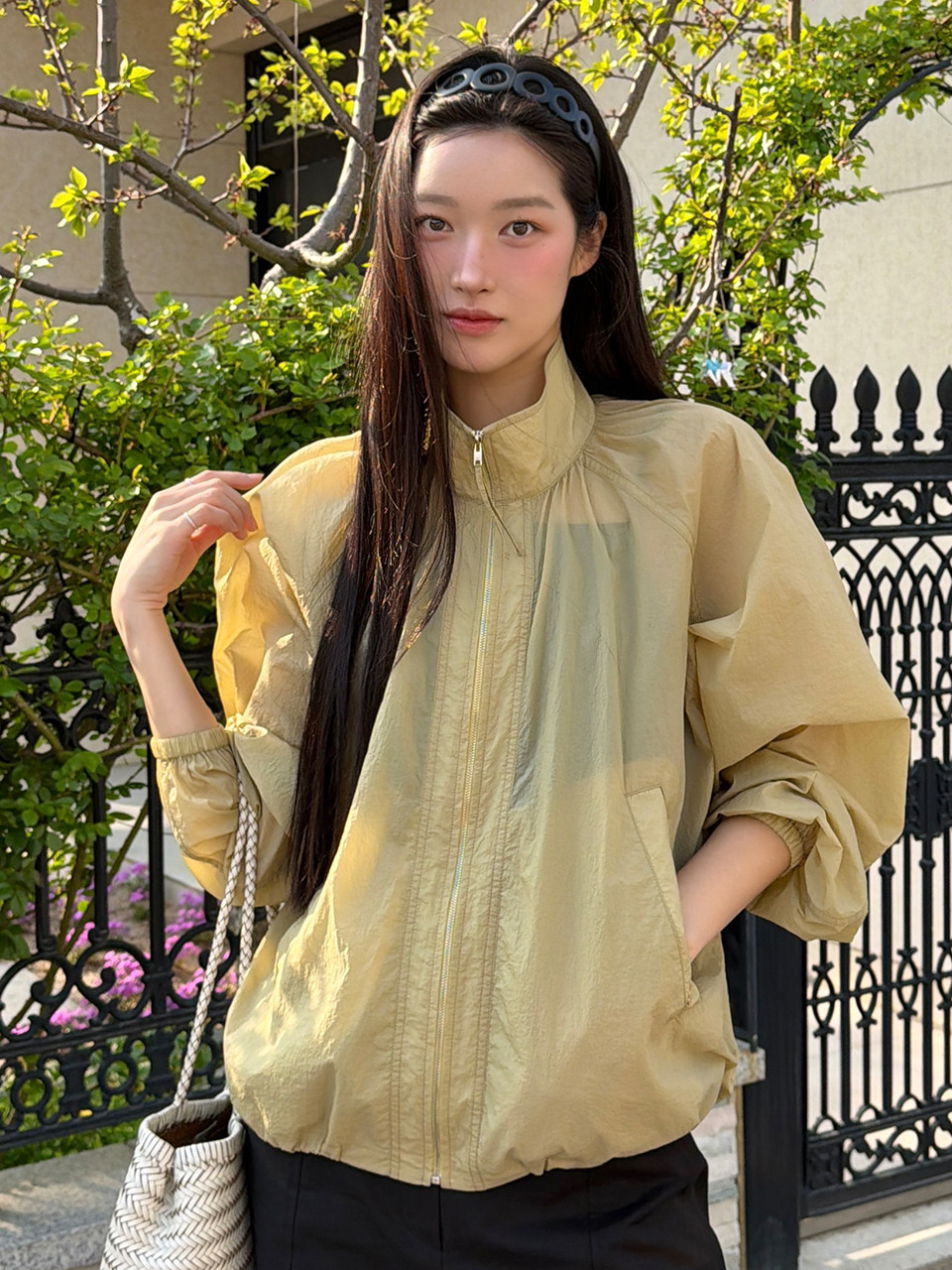 Voile Sheer High-Neck Jumper_3colors