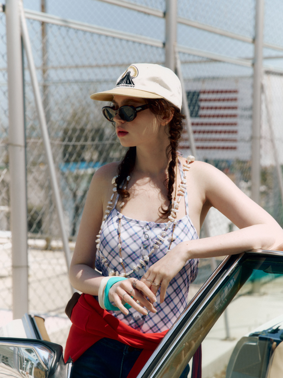 DRIVE LOGO TRUCKER HAT WASHING YELLOW