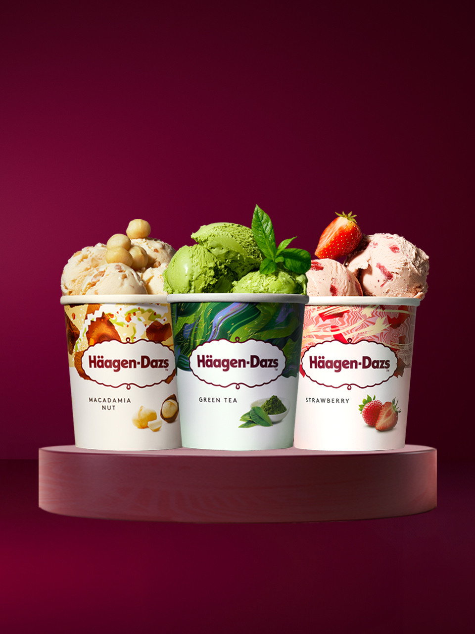 Набор из 3 пинт мороженого Häagen-Dazs на выбор
