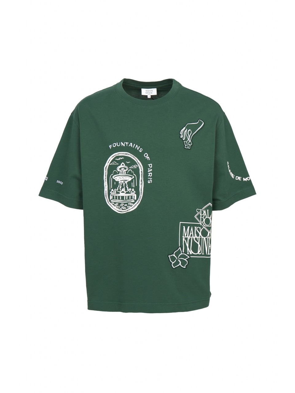 Мужская футболка MAISON KITSUNE Art Nouveau QM00107KJ0119 P399
