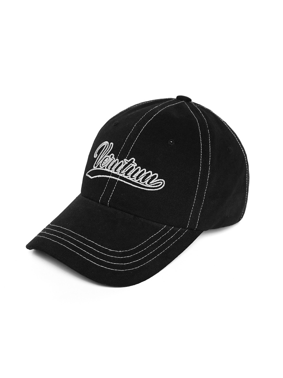 HW-BC214P : Verutum Wave Logo Pigment Stitch CapBlack
