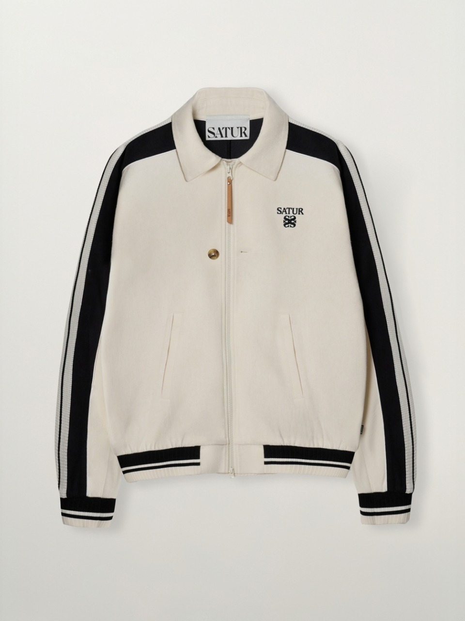 Тренировочная куртка на молнии Roturn Lining Collar_Cream Black