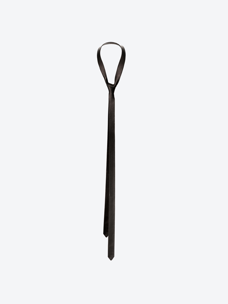 Slim Leather tie[Black(UNISEX)]_UTA-FA21