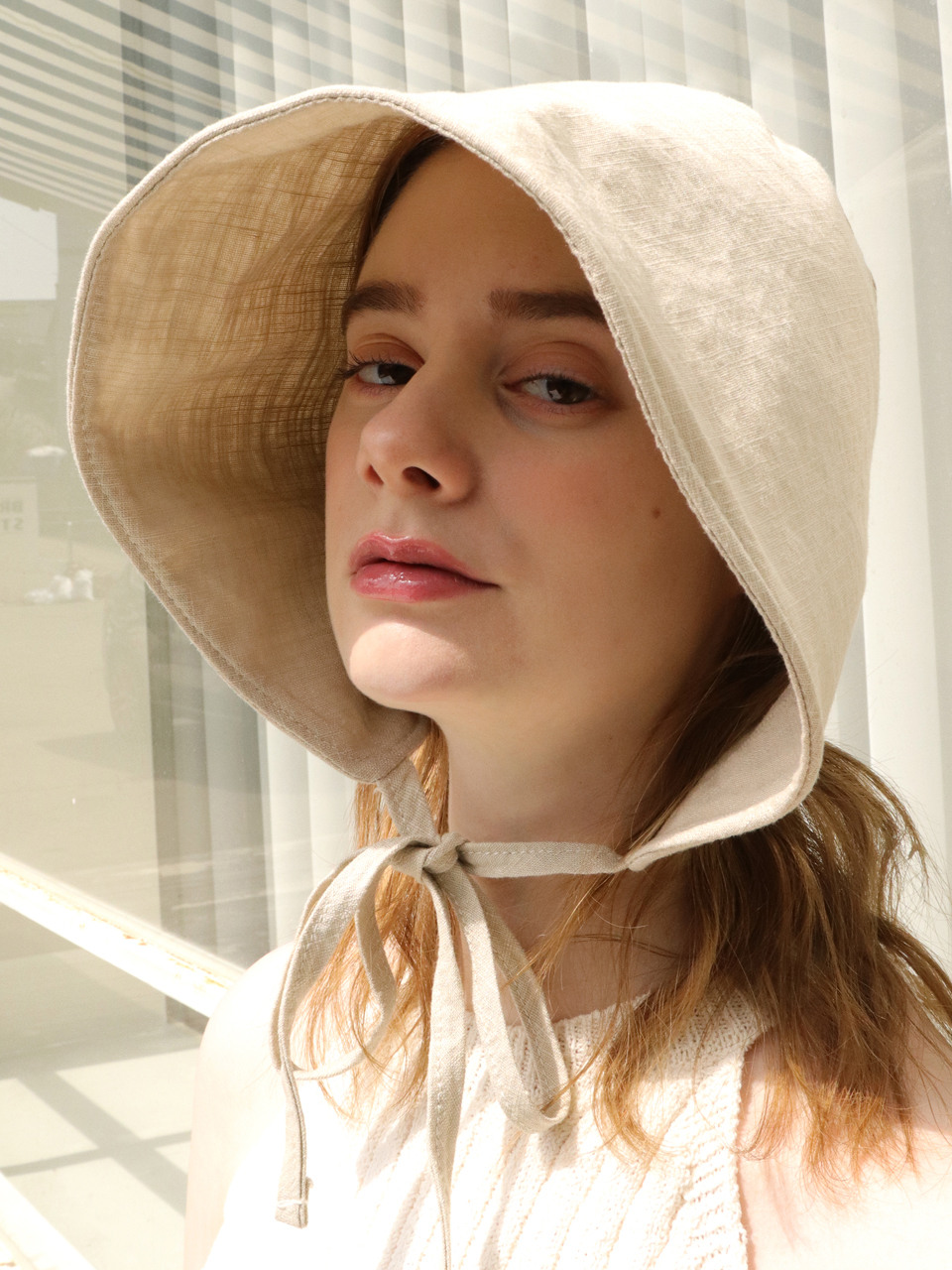 BLOSSOM LINEN бежевый BONNET HAT
