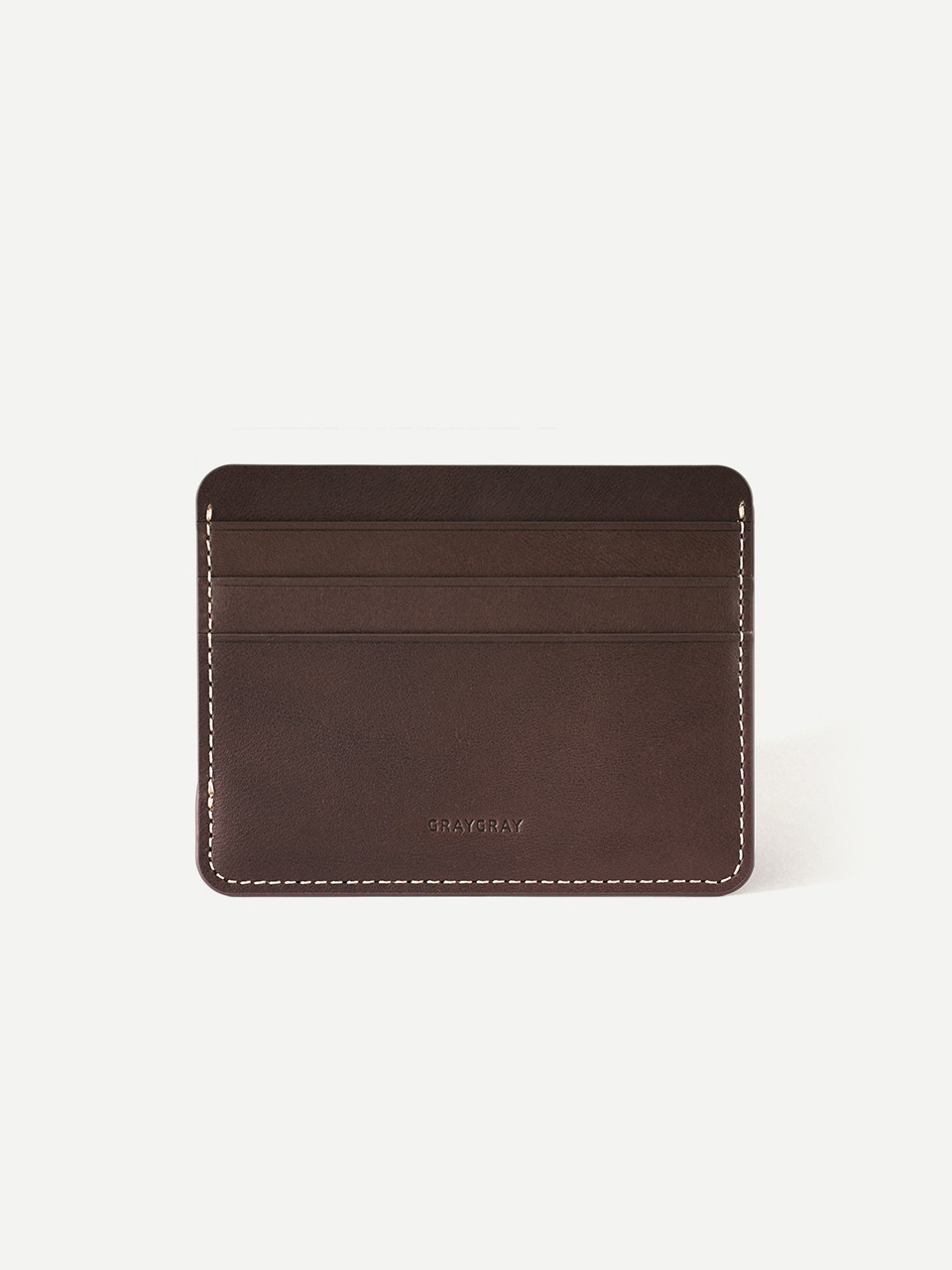 3-слойный картхолдер Pebble Dark Brown