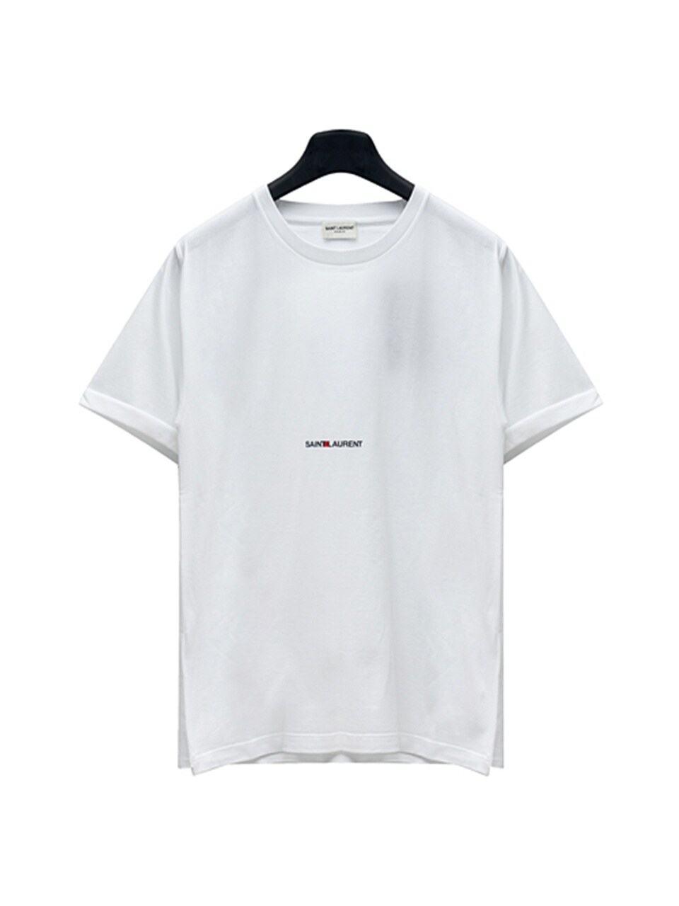 Женская футболка SAINT LAURENT Rive Gauche с коротким рукавом 460876-YB2DQ-9000