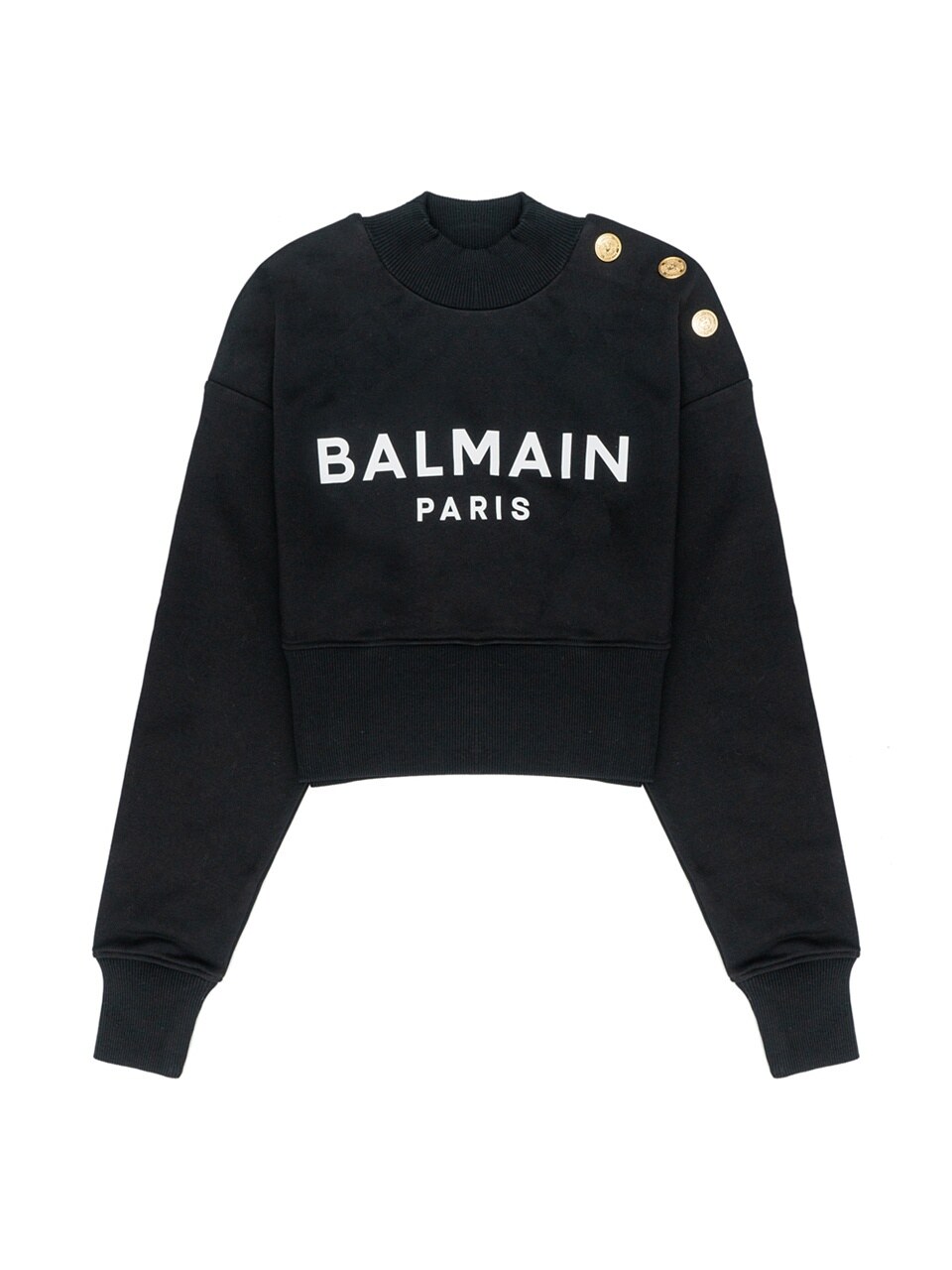 Женский кроп-свитшот Balmain Paris BF1JO040-BB02-EAB