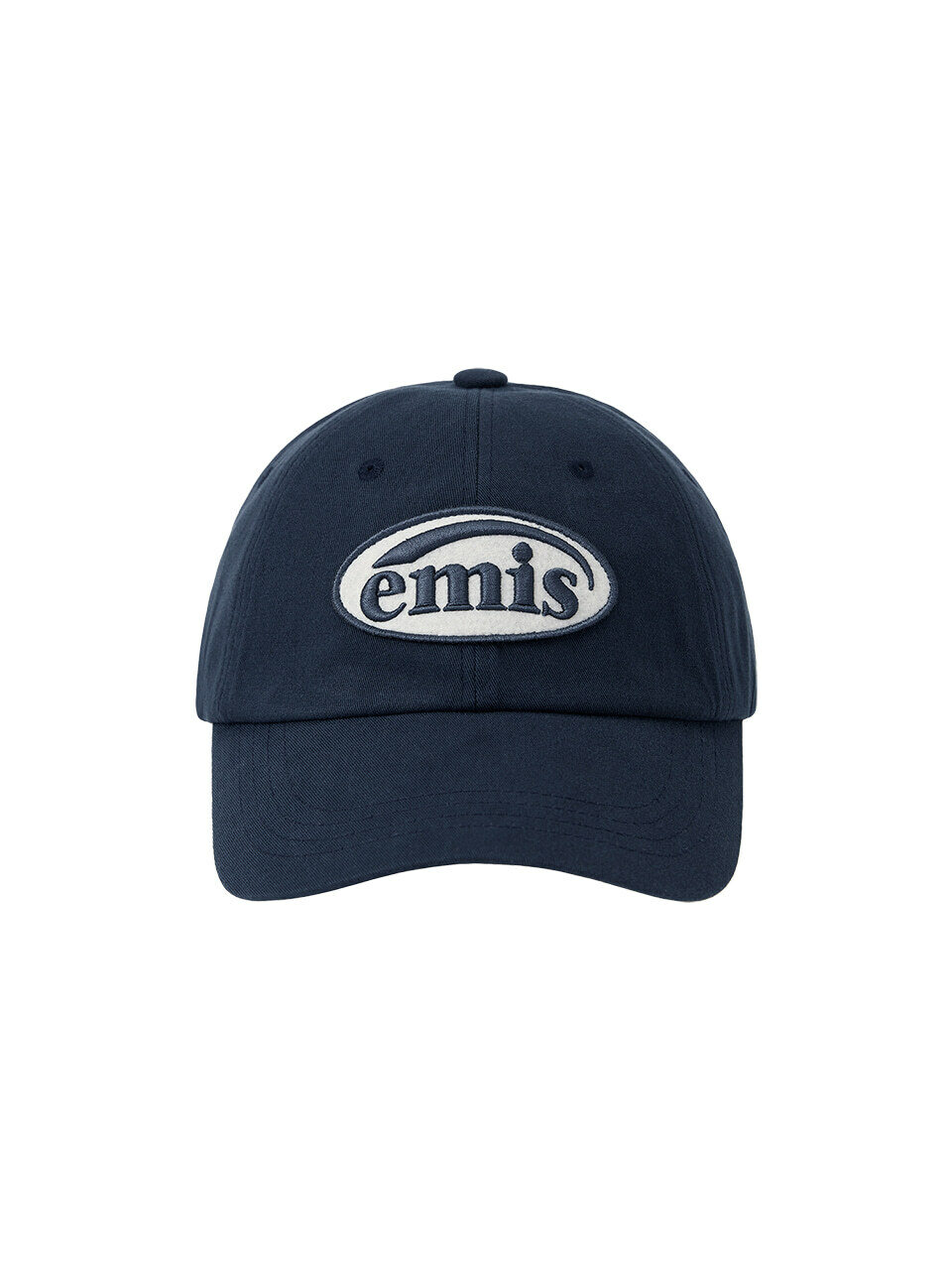 TONE ON TONE WAPPEN BALL CAP-NAVY