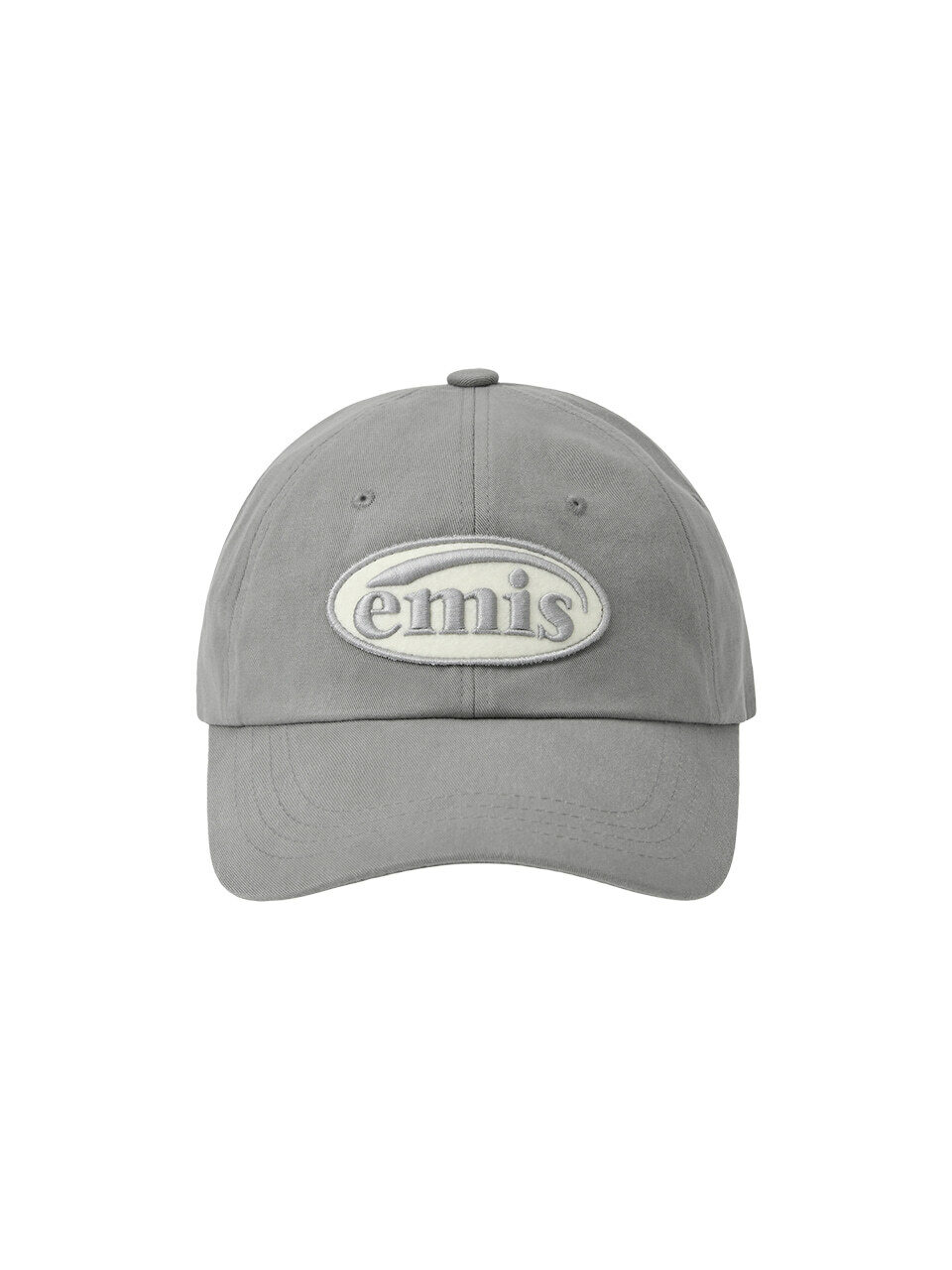 TONE ON TONE WAPPEN BALL CAP-GRAY