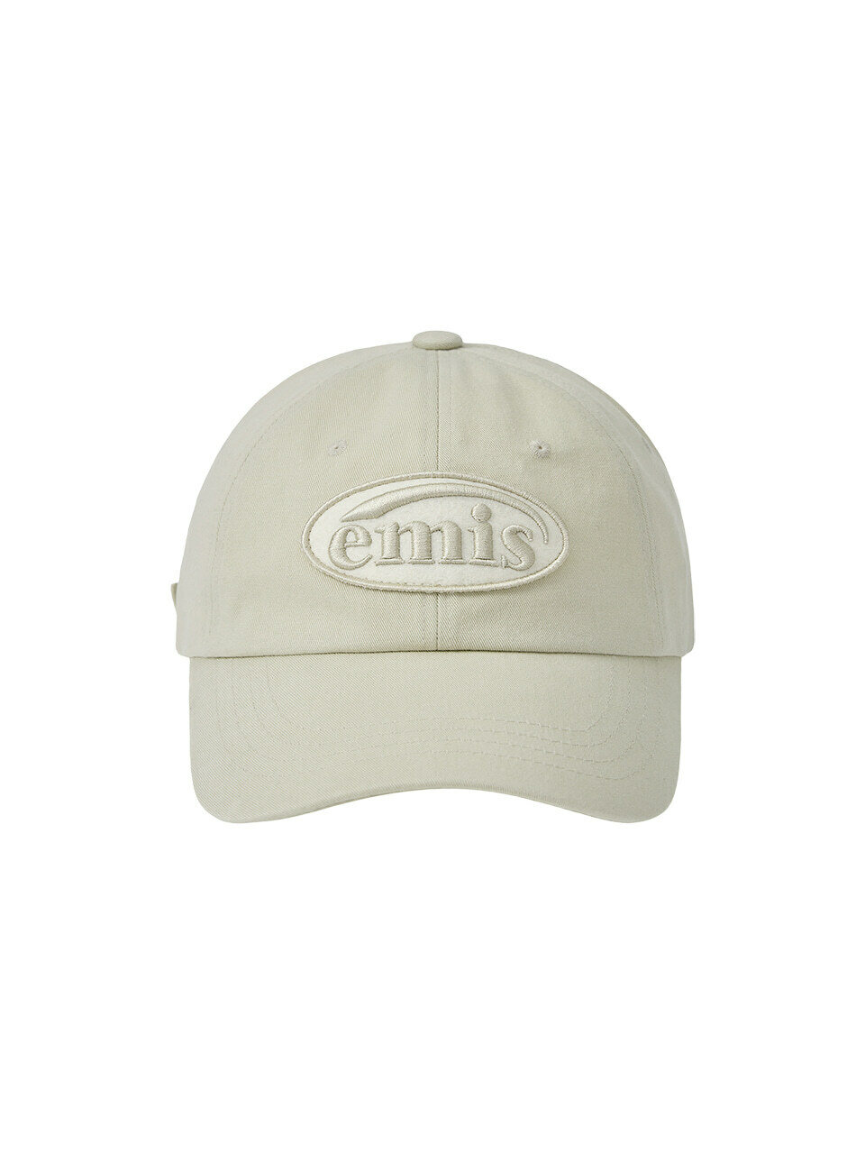TONE ON TONE WAPPEN BALL CAP-BEIGE