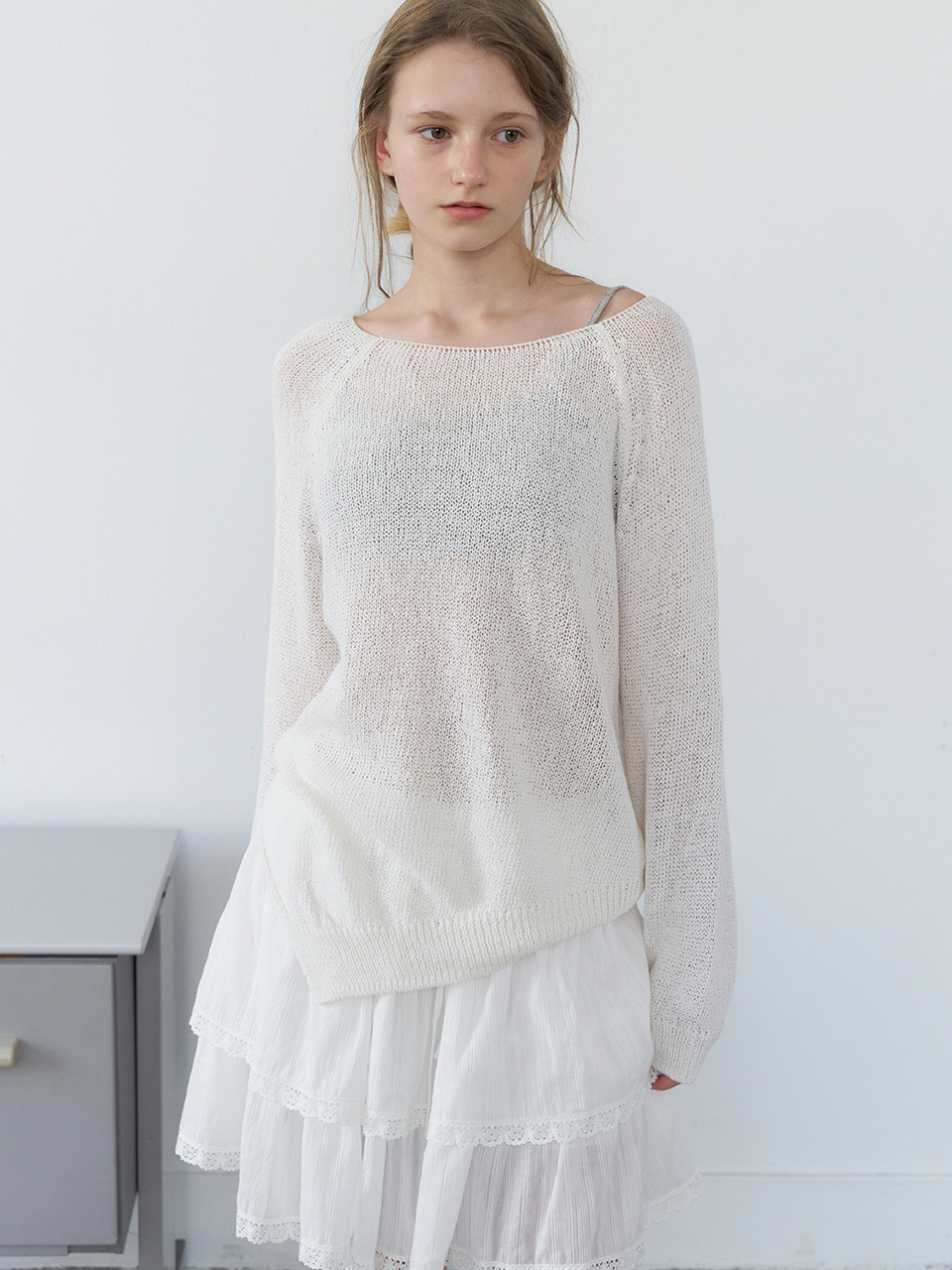 [цветдополнительно] Cotton Boatneck Knit_4color