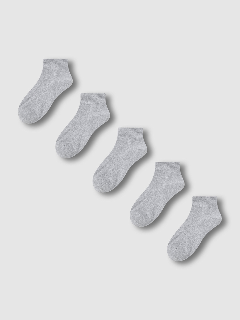JAJU женские хлопковые короткие носки 5 пар Melange Grey