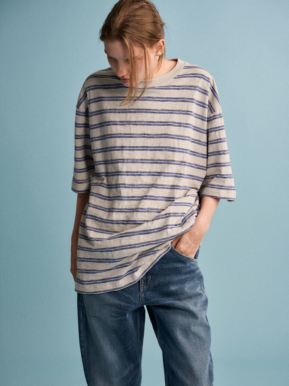 Футболка оверсайз в полоску, 3 colors
