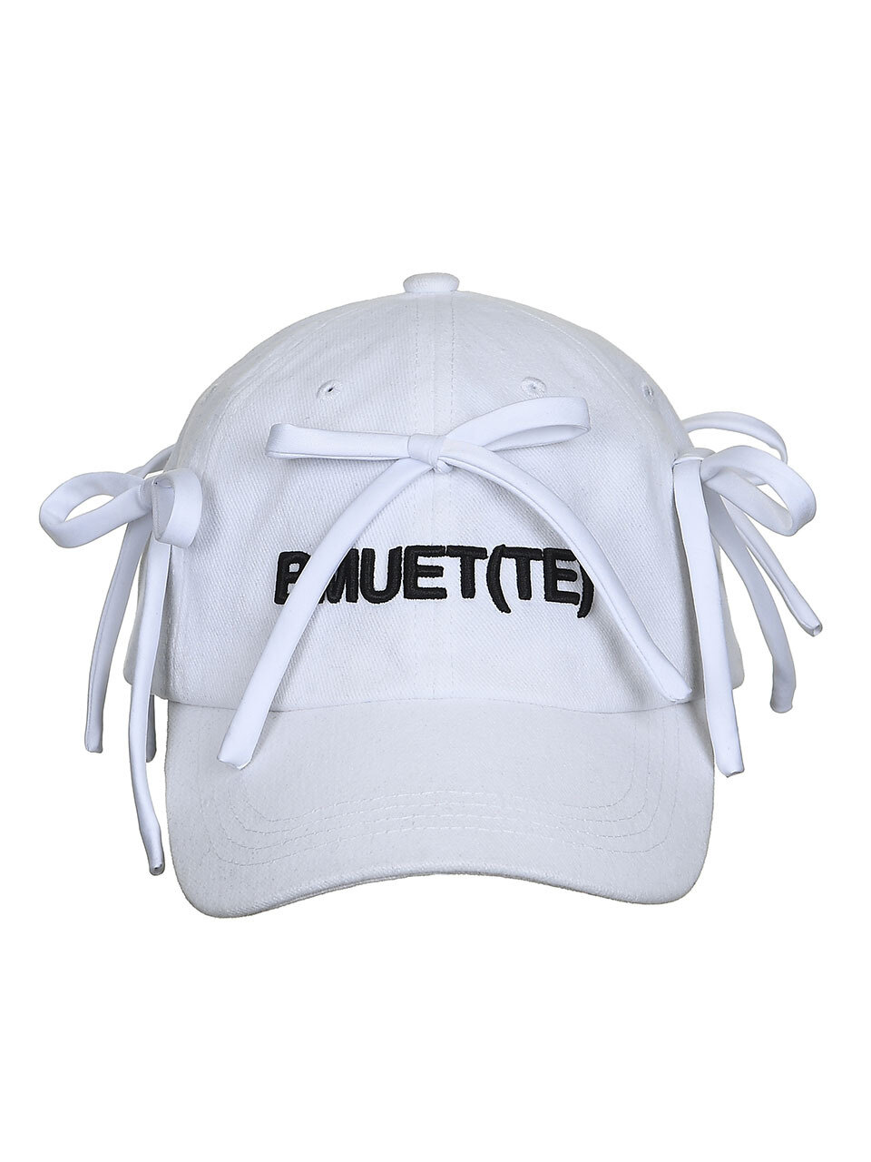 비뮈에트]RIBBON DETAIL LOGO BALL CAP