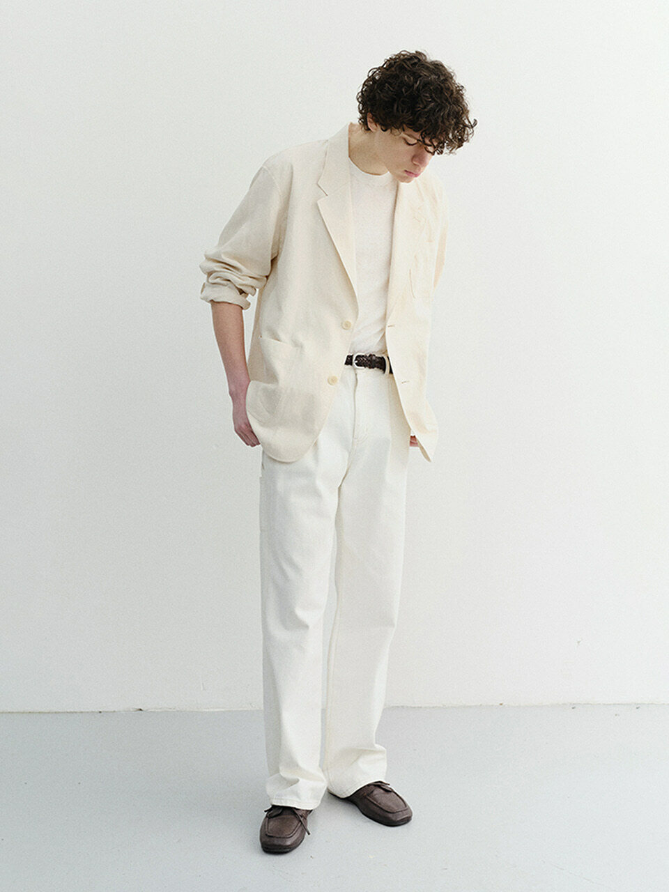 UNISEX SOFT TAILORED JACKET CREAM_M_UDJA6B123CR