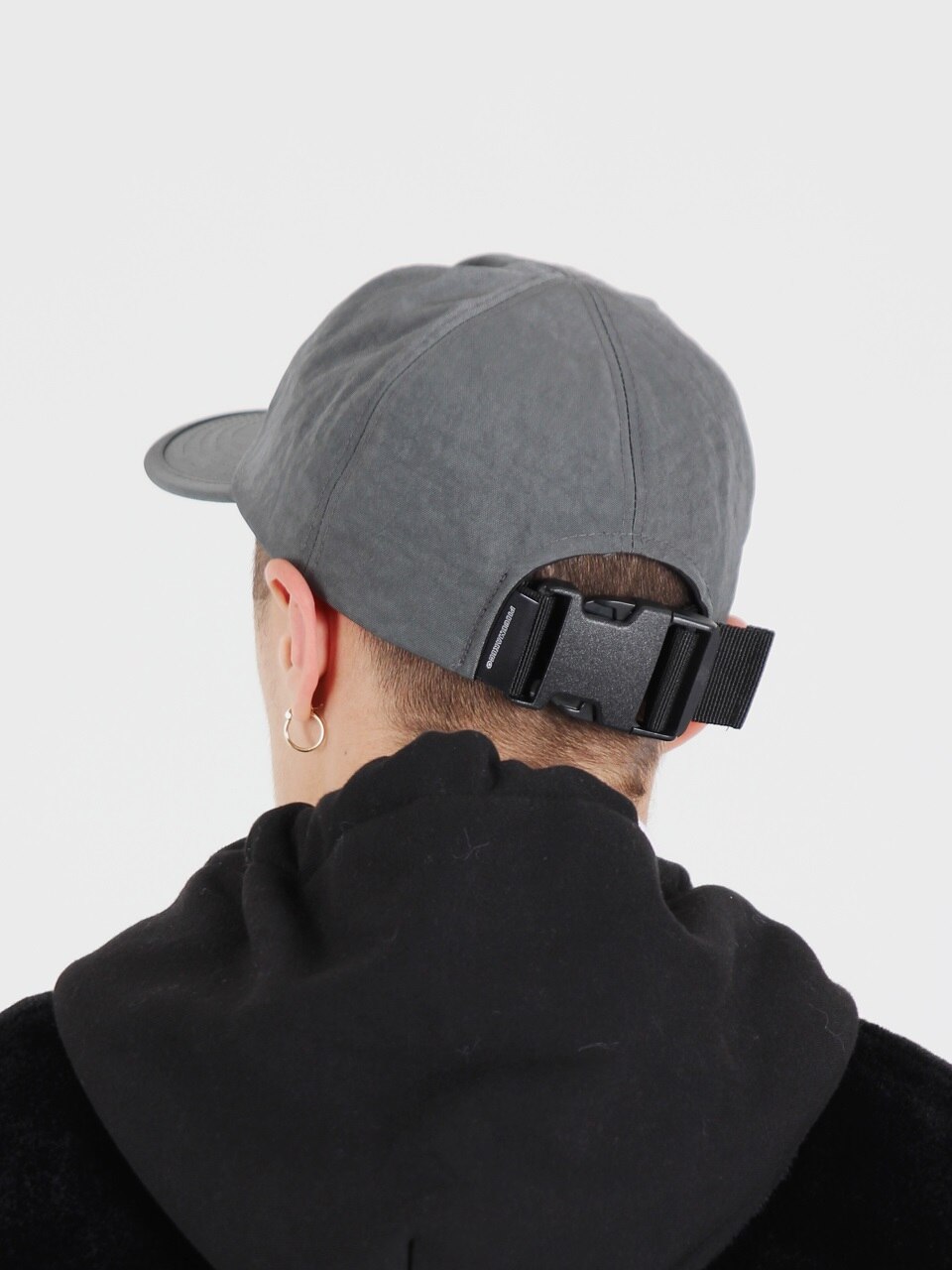 SHIRRING NYLON 6P CAP (CHARCOAL)