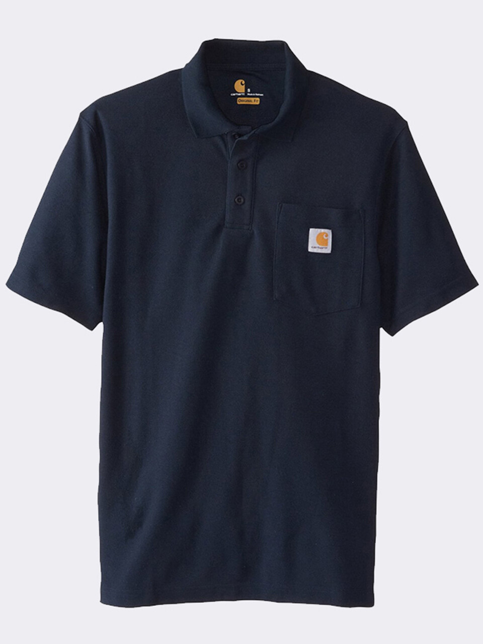 Carhartt 106685 рабочее поло с коротким рукавом (Navy)