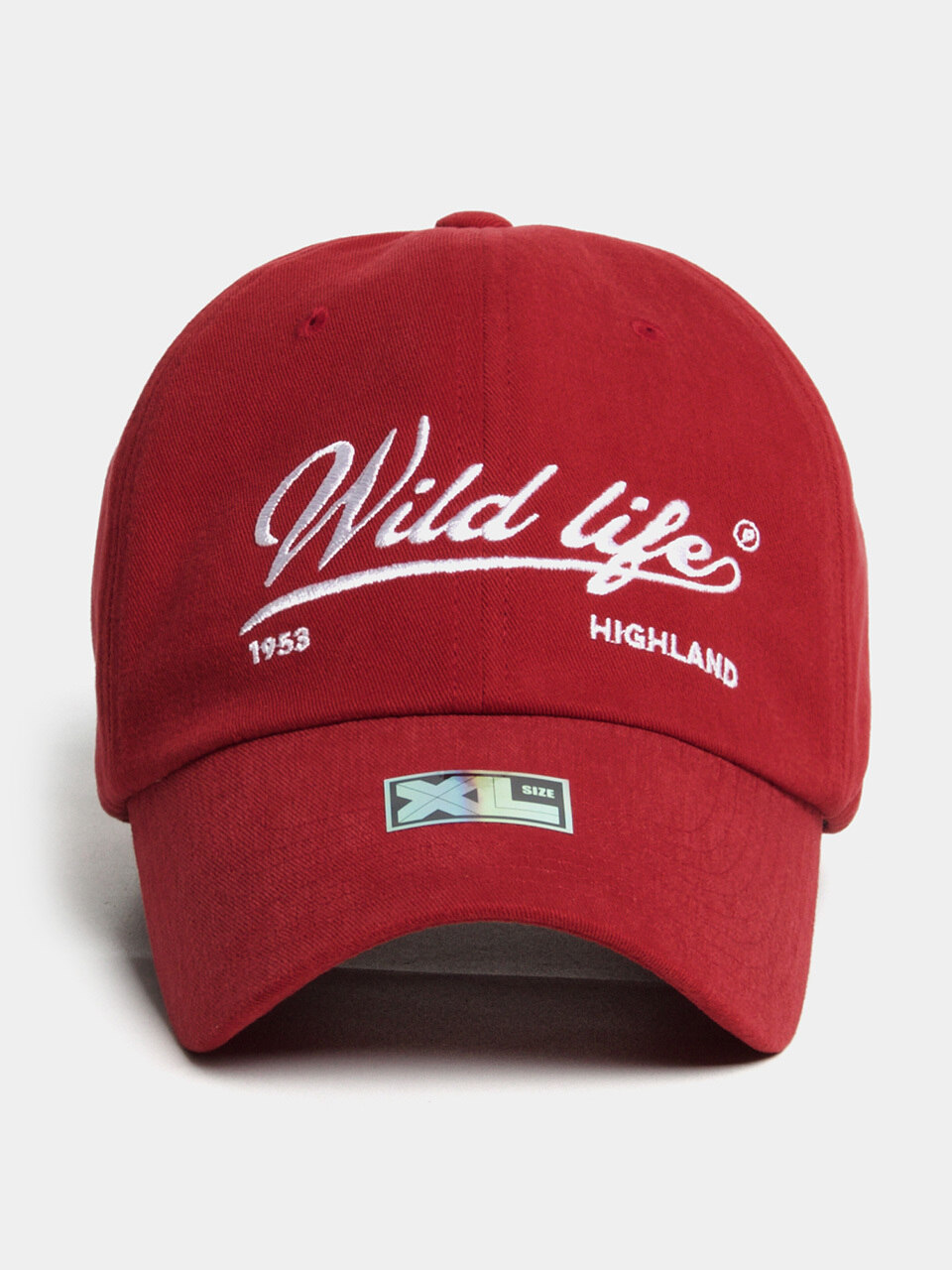 Бейсболка XL из бархатистой ткани WILD LIFE CAP RED