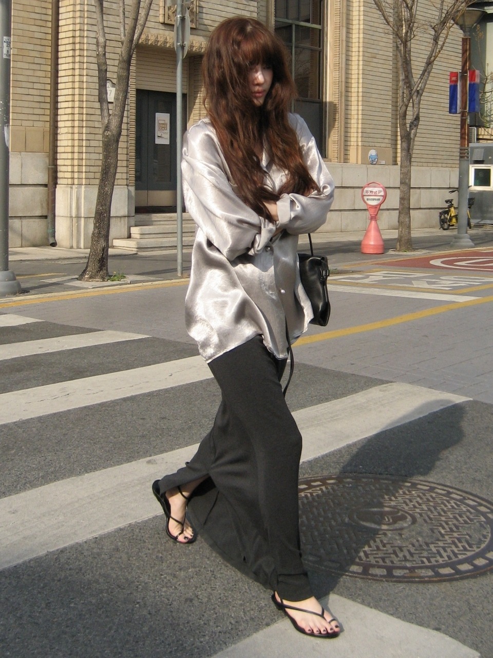 MELT MAXI SKIRT - CHARCOAL
