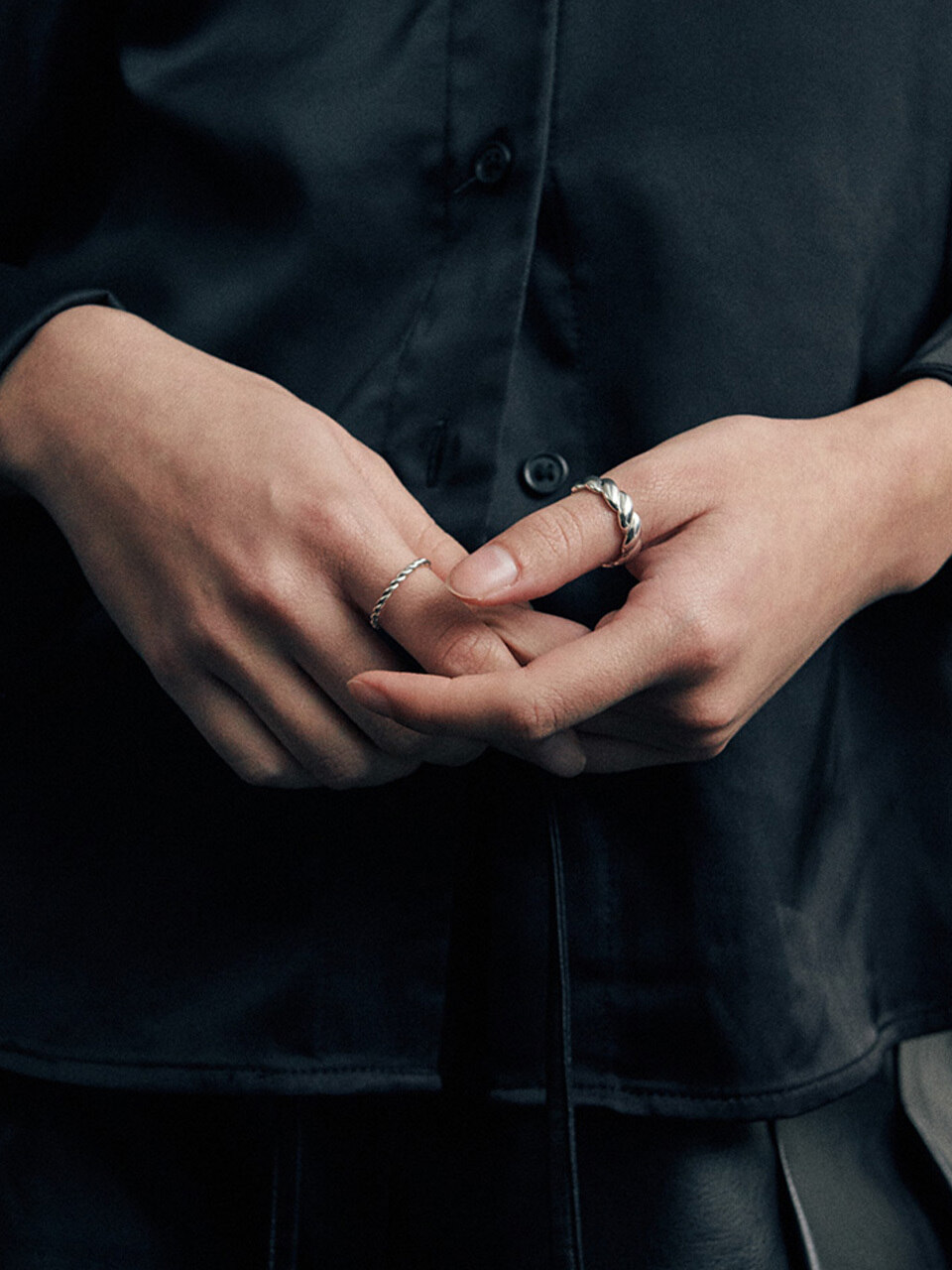 [925 silver] Cinq.silver.217 / grand bout ring